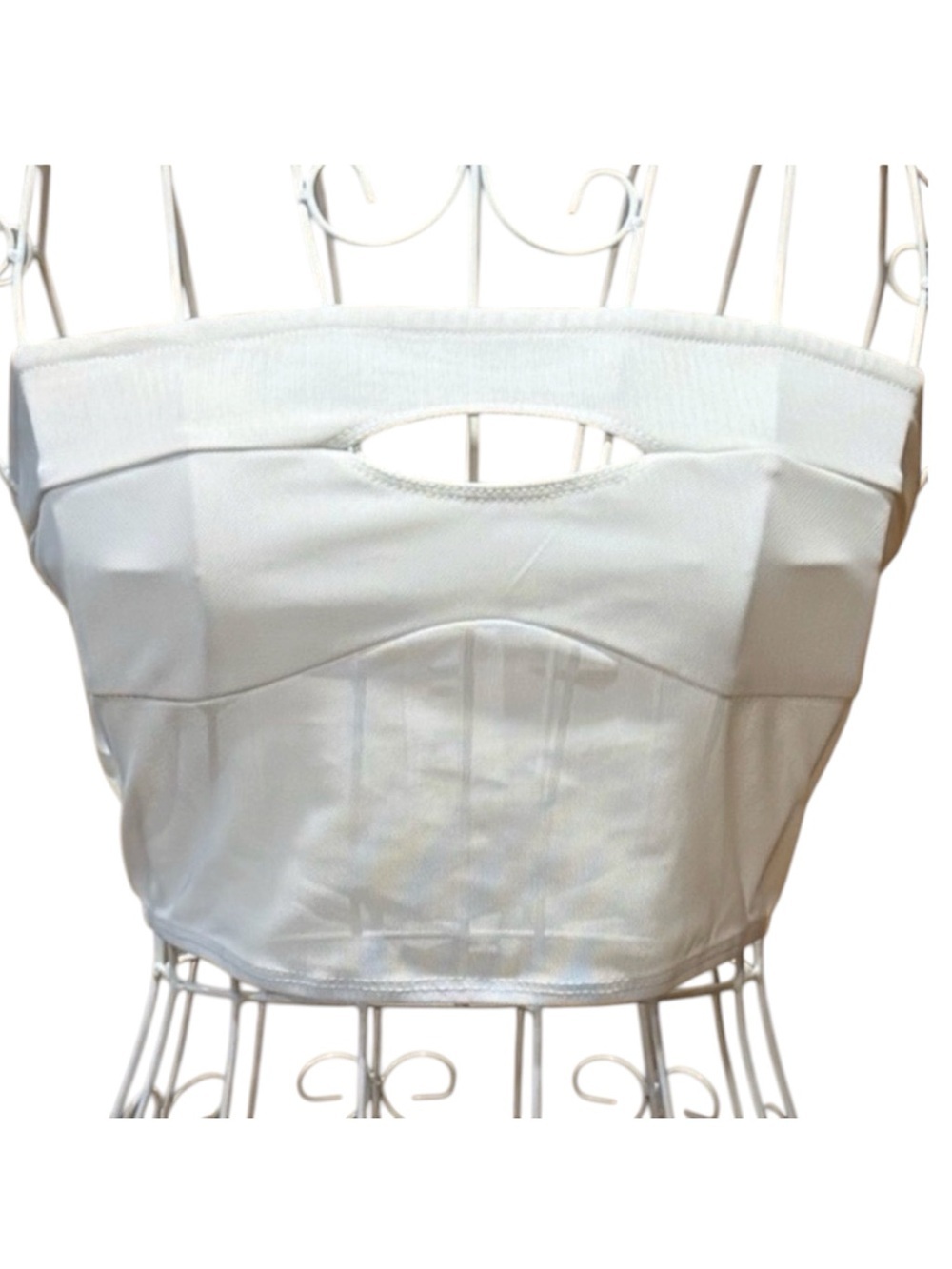 Princess Polly White Crop Top Bustier Corset Cutout Going Out Size 6